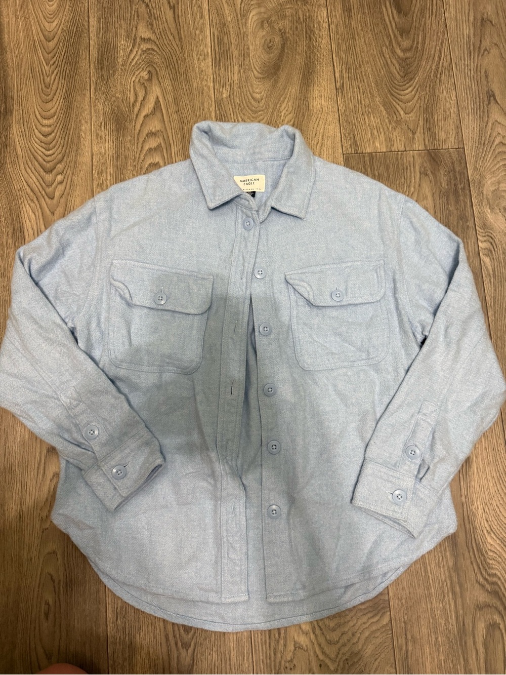 American Eagle Light Blue shacket XXS